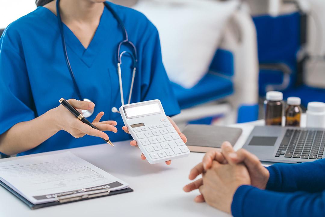 A medical professional sharing air ambulance cost